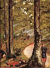 Yerres, Soldiers in the Woods by Gustave Caillebotte